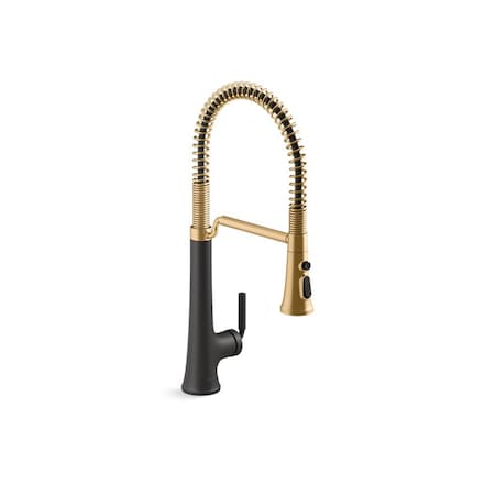 KOHLER Tone Pull-Down Single-Handle Semi-Professional Kitchen Sink Faucet 23765-BMB